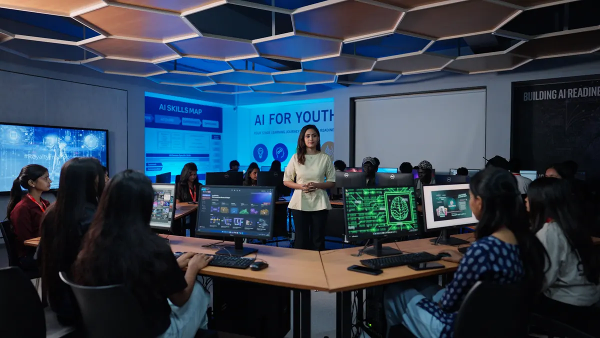 Students learning in a modern computer lab at P P Savani University
