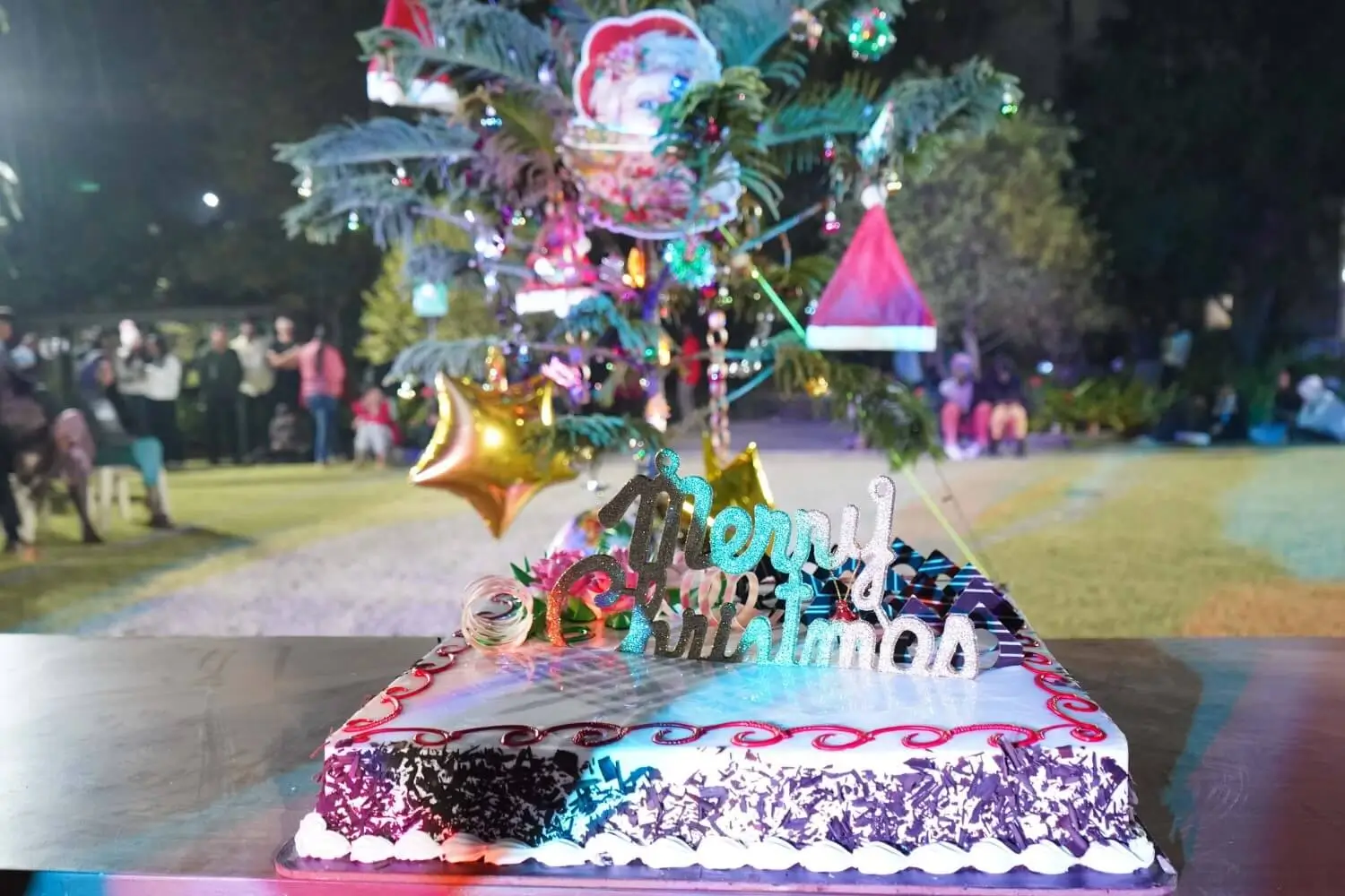 Christmas Celebration Tree and Cake