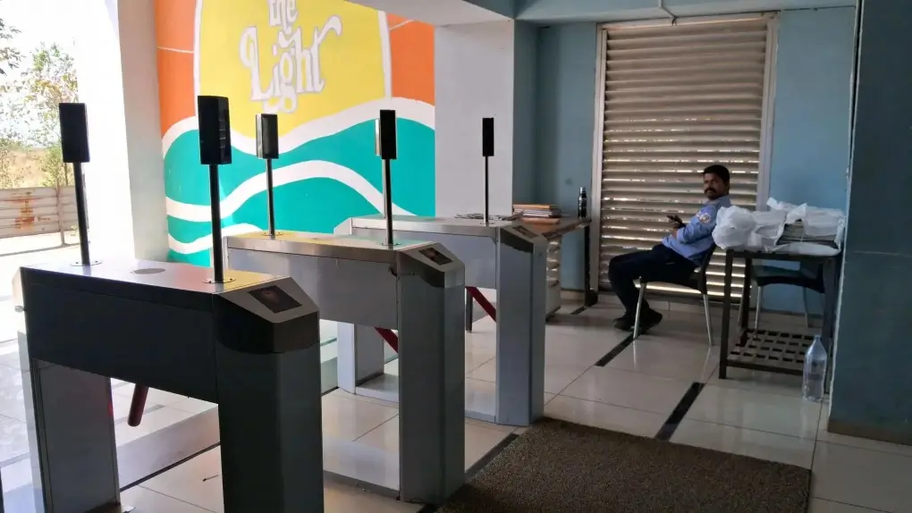 Boys Hostel Entrance - Face Punch System
