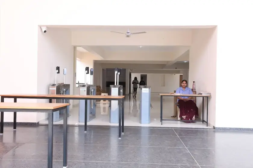 Girls Hostel Entrance - Face Punch System