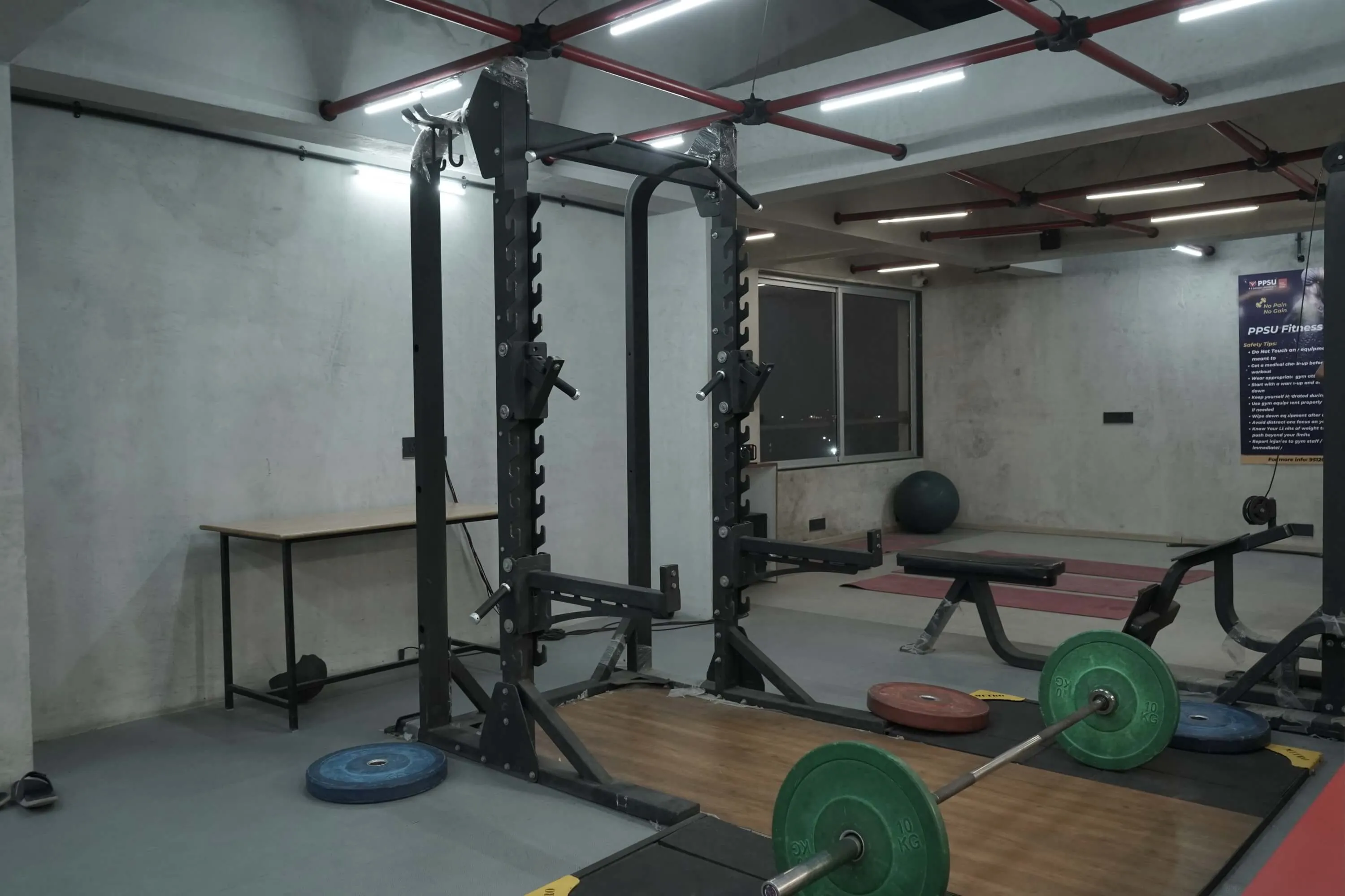 Squat Rack and Barbell