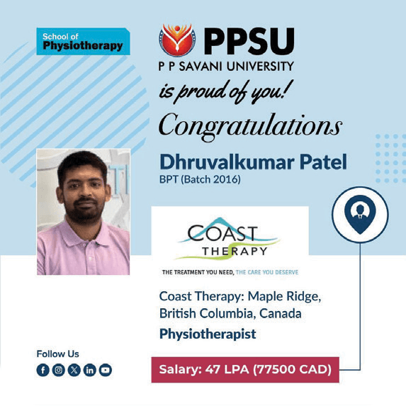 PPSU student placement achievement card