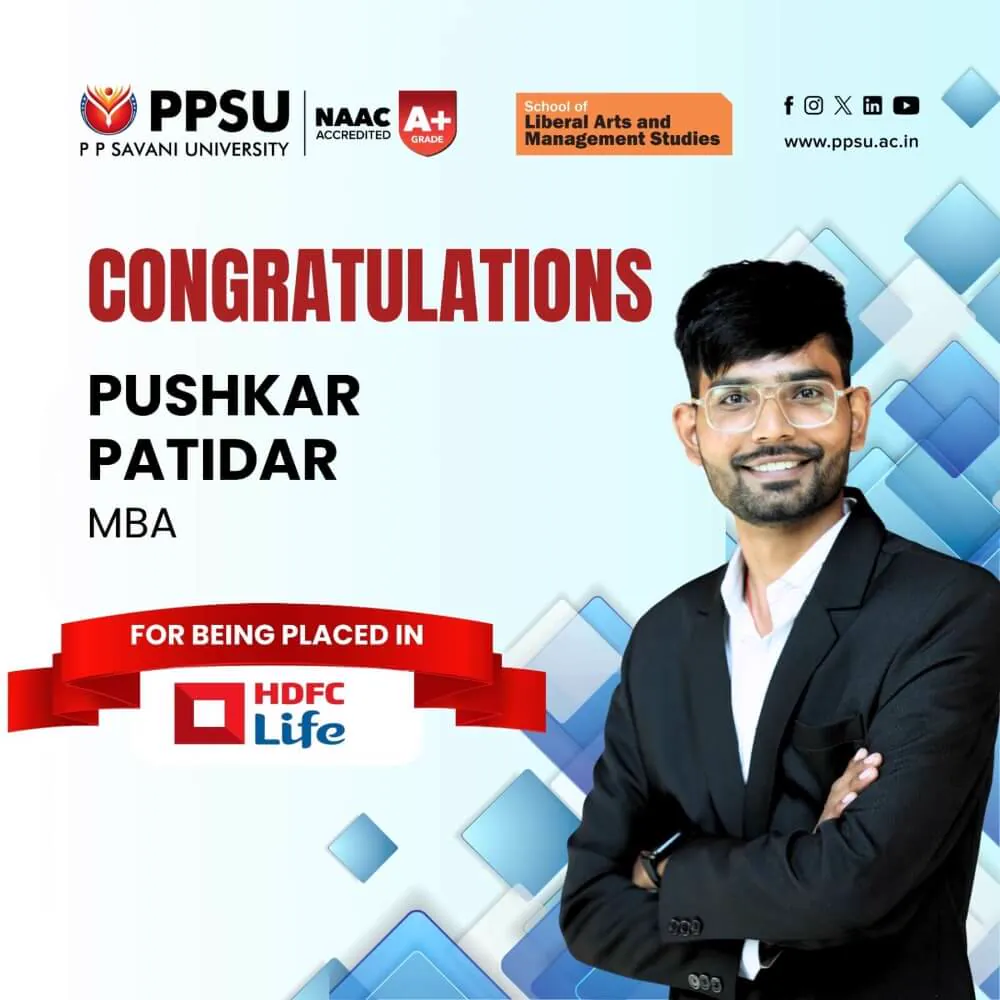 PP Savani University placement record 23