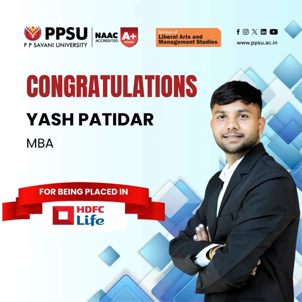 PP Savani University placement record 24