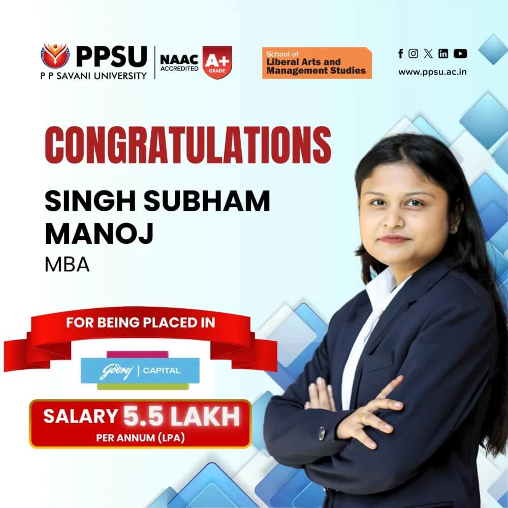 PP Savani University placement record 29