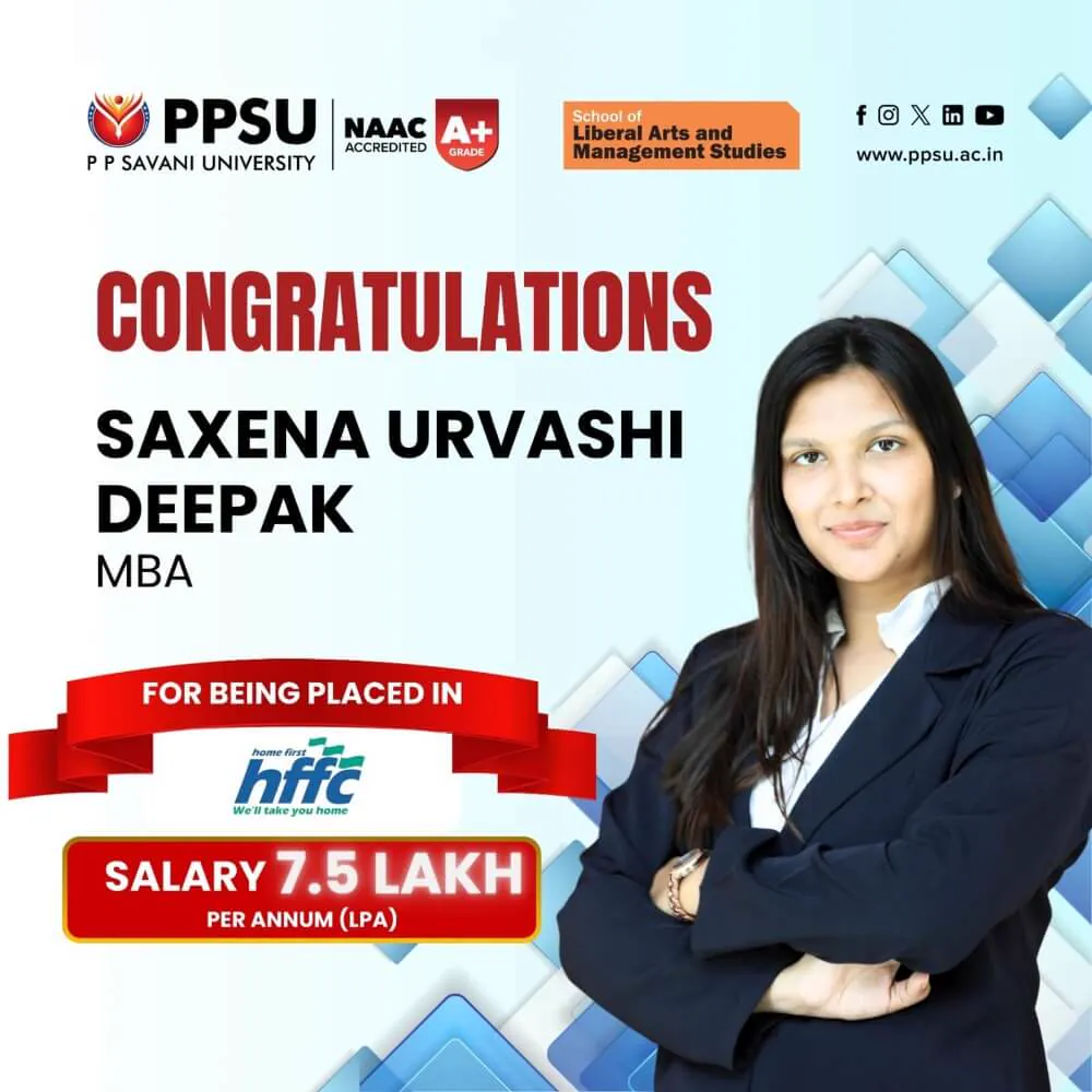 PP Savani University placement record 30