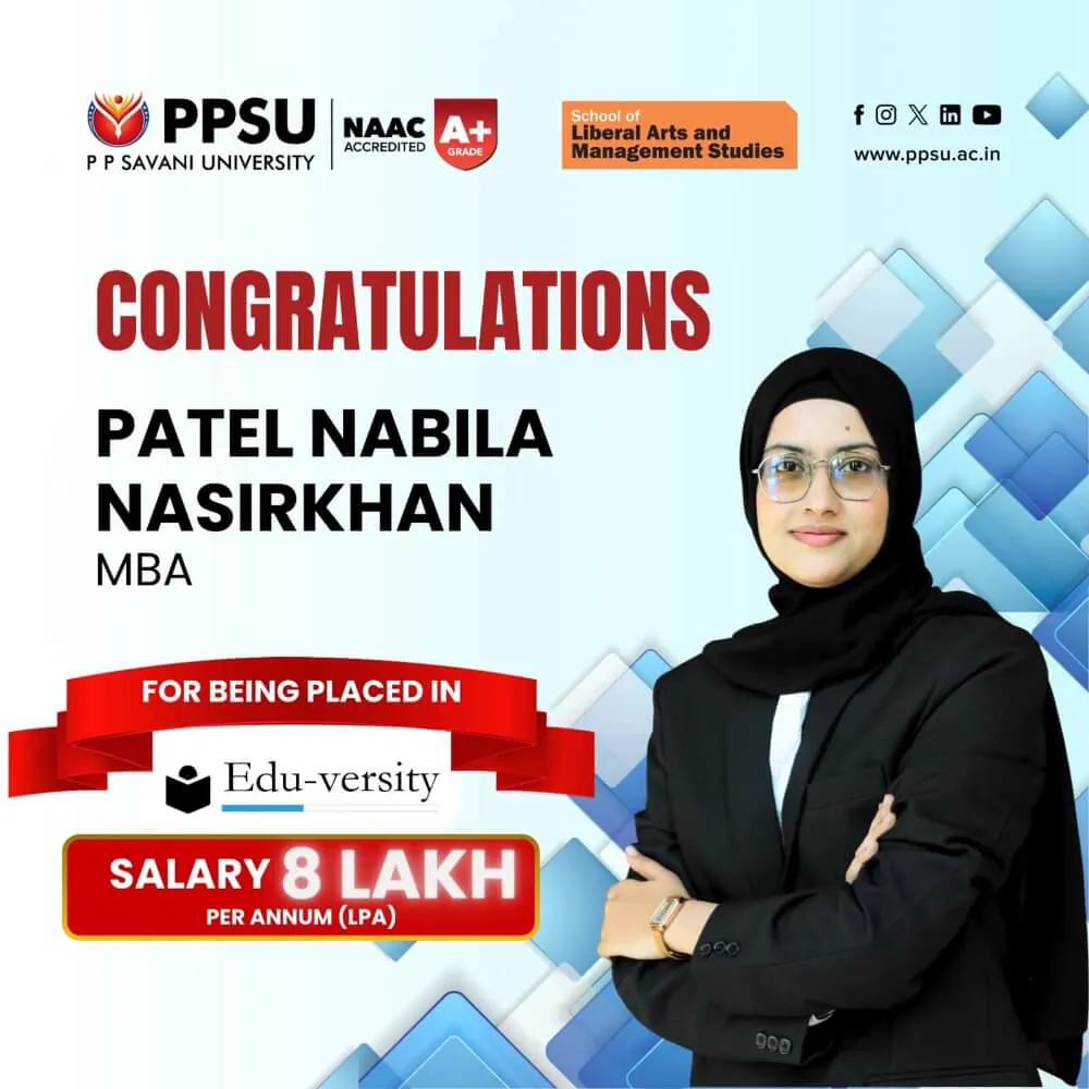 PP Savani University placement record 32