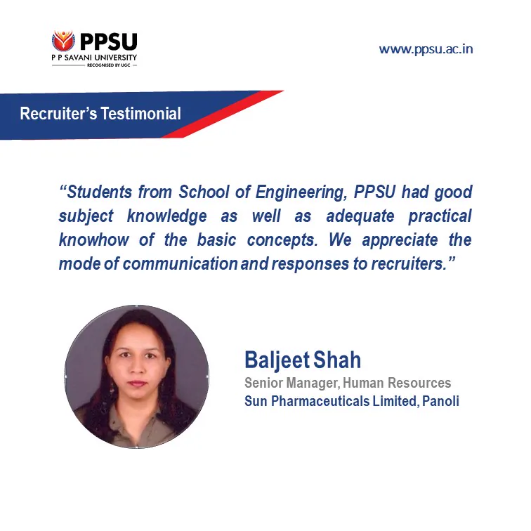 Recruiter's Testimonial - Baljeet Shah, Senior Manager, Human Resources, Sun Pharmaceuticals Limited, Panoli