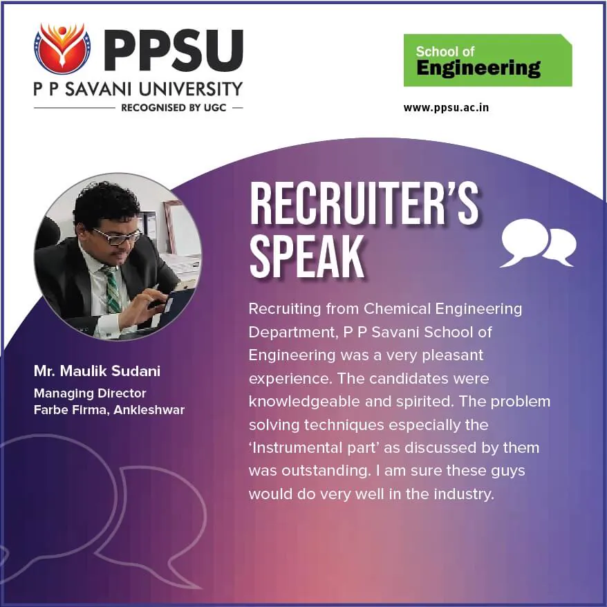 Recruiter's Speak - Mr. Maulik Sudani, Managing Director, Farbe Firma, Ankleshwar