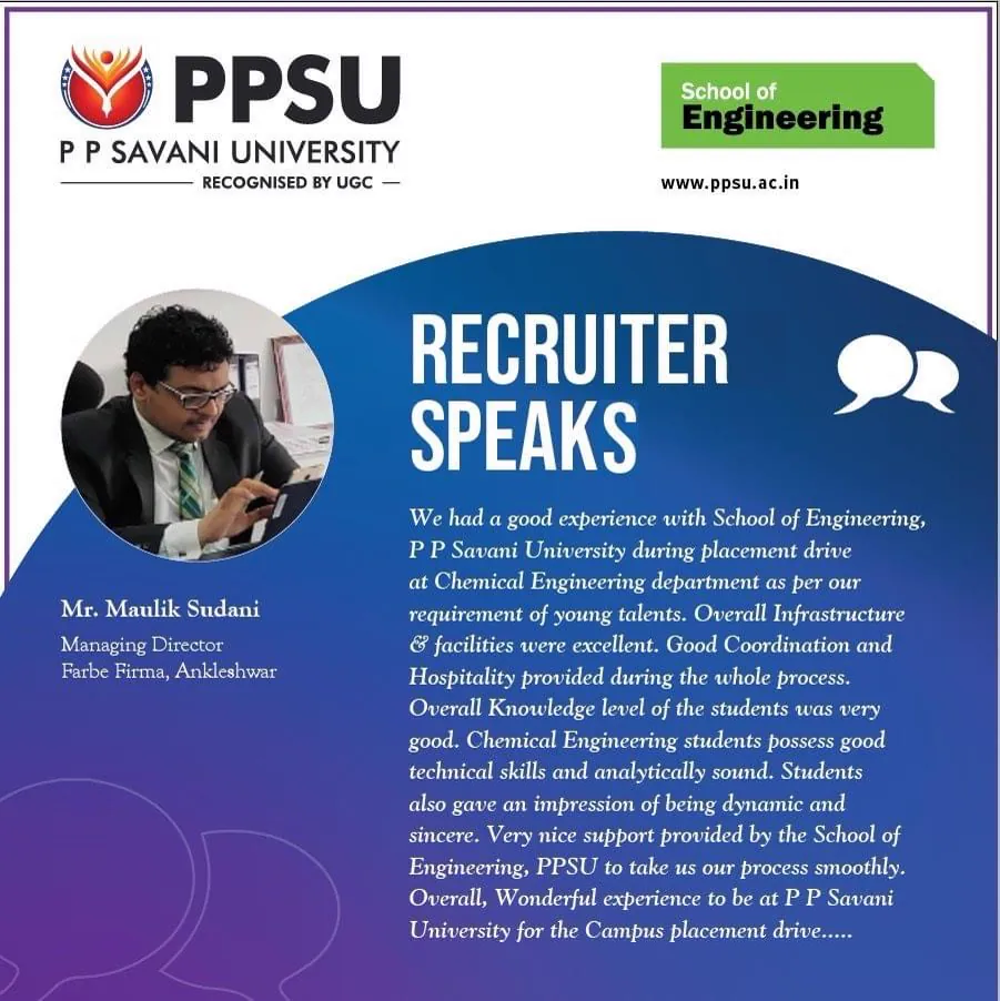 Recruiter Speaks - Mr. Maulik Sudani, Managing Director, Farbe Firma, Ankleshwar