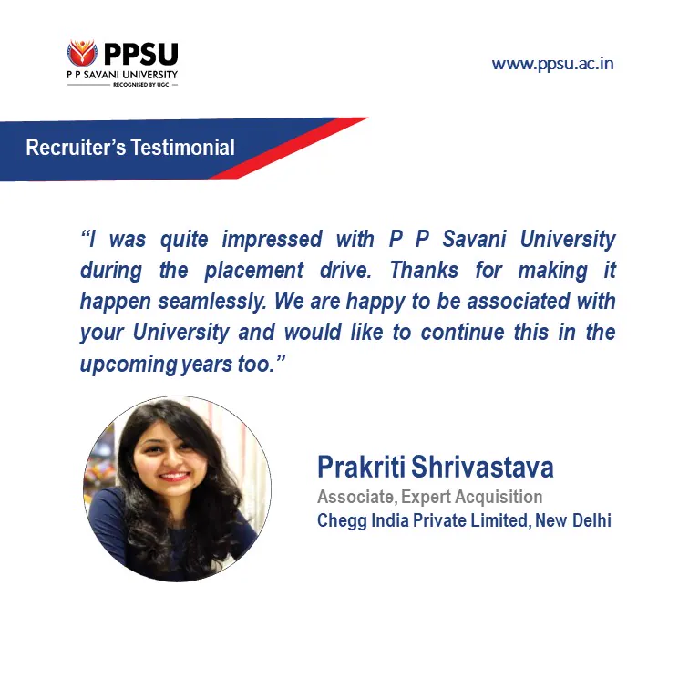 Recruiter's Testimonial - Prakriti Shrivastava, Associate, Expert Acquisition, Chegg India Private Limited, New Delhi