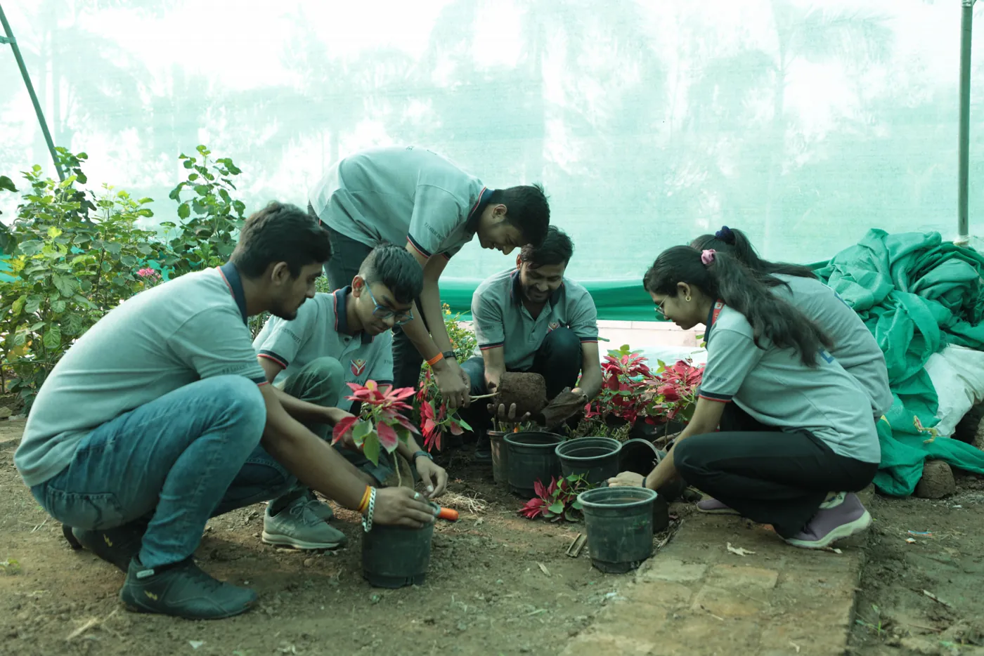 Agriculture students gaining practical exposure in the field
